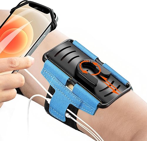 Miniatura 13 de Brazalete desmontable y giratorio de 360° – Correa reflectante con bolsa porta objetos con bolsillo con cremallera – Compatible con iPhone 16 15 14