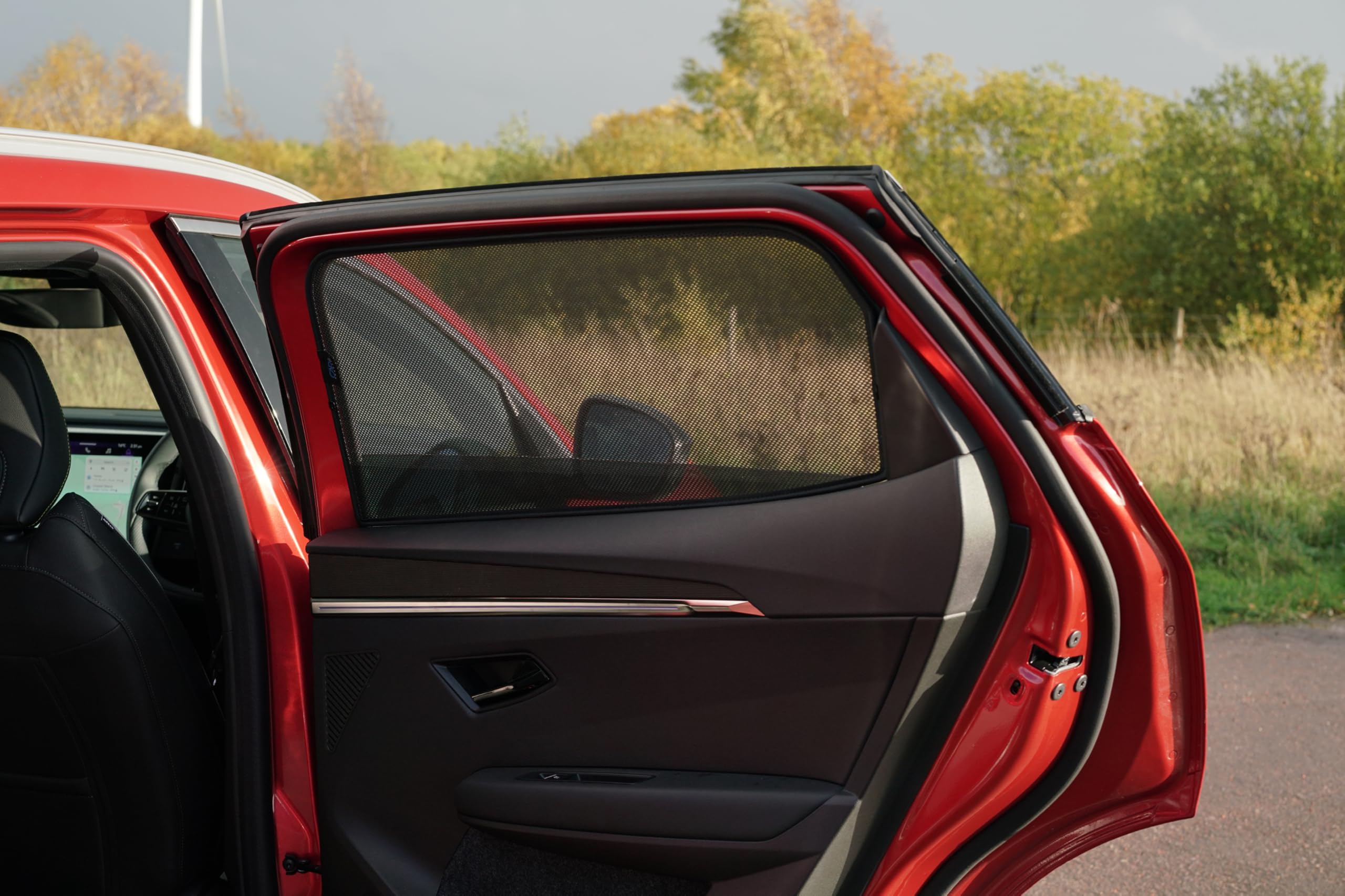 Set de Car Shades (Portes arrières) Compatible avec Renault Scénic E-Tech 2024- (2-pièces) Pare-Soleil sur Mesure pour Voiture