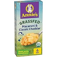 Vista 1 de Annie's Macarrones y queso orgánicos, queso cheddar suave clásico, alimentado con pasto, 6 onzas