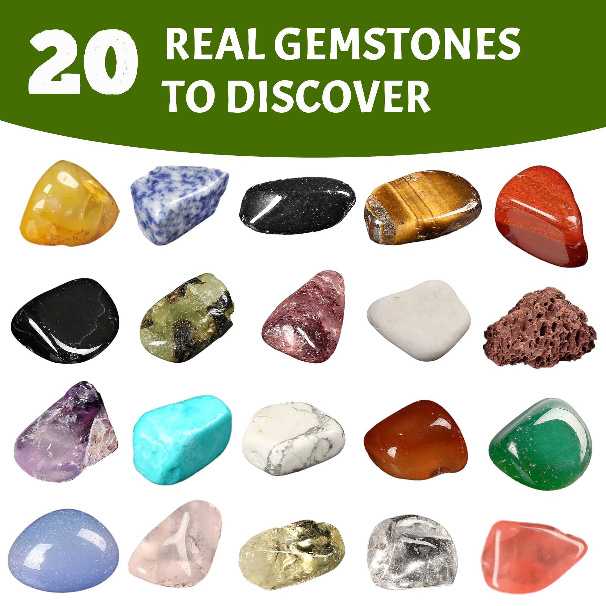 Kit De Minería De Gemas Para Niños – Excavación De Piedras Preciosas – Juego Educativo STEM – Regalo De Ciencia Y Arqueología
