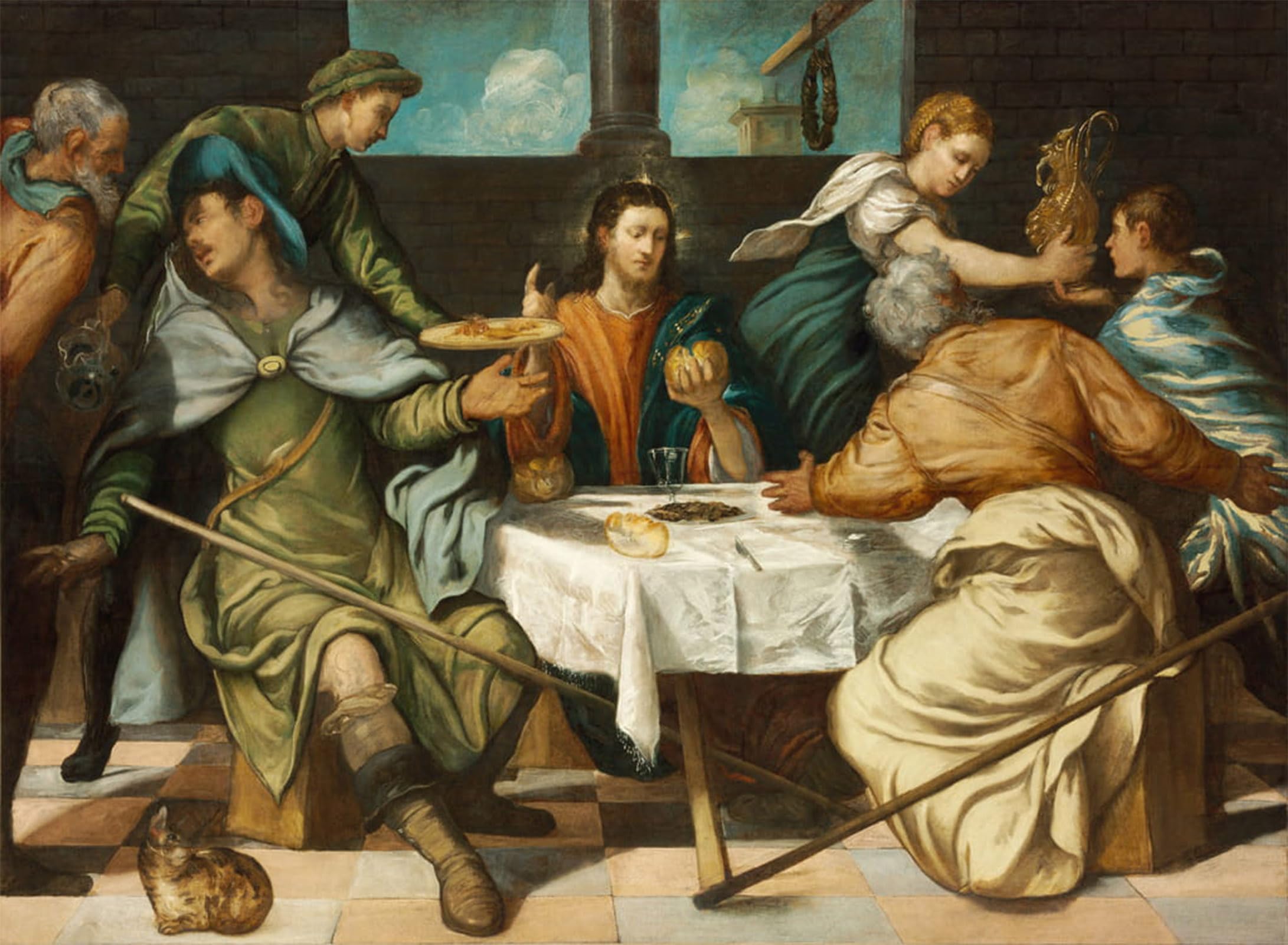 SERENDIPITP Retro Picture Poster Wall Art Pictures Painting the Supper At Emmaus by Jacopo Robusti Tintoretto Wall Art Canvas Print for Wall Decor 60x90cm