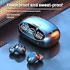 Wireless Earbuds,Bluetooth 5.3 Powerful Bass True Wireless Headphones,IPX7 Waterproof USB-C Button Control HiFi Sound In Ear CVC8.0 Tech Noise Reduction Earphones,One-Step Pairing,LED Display Headset