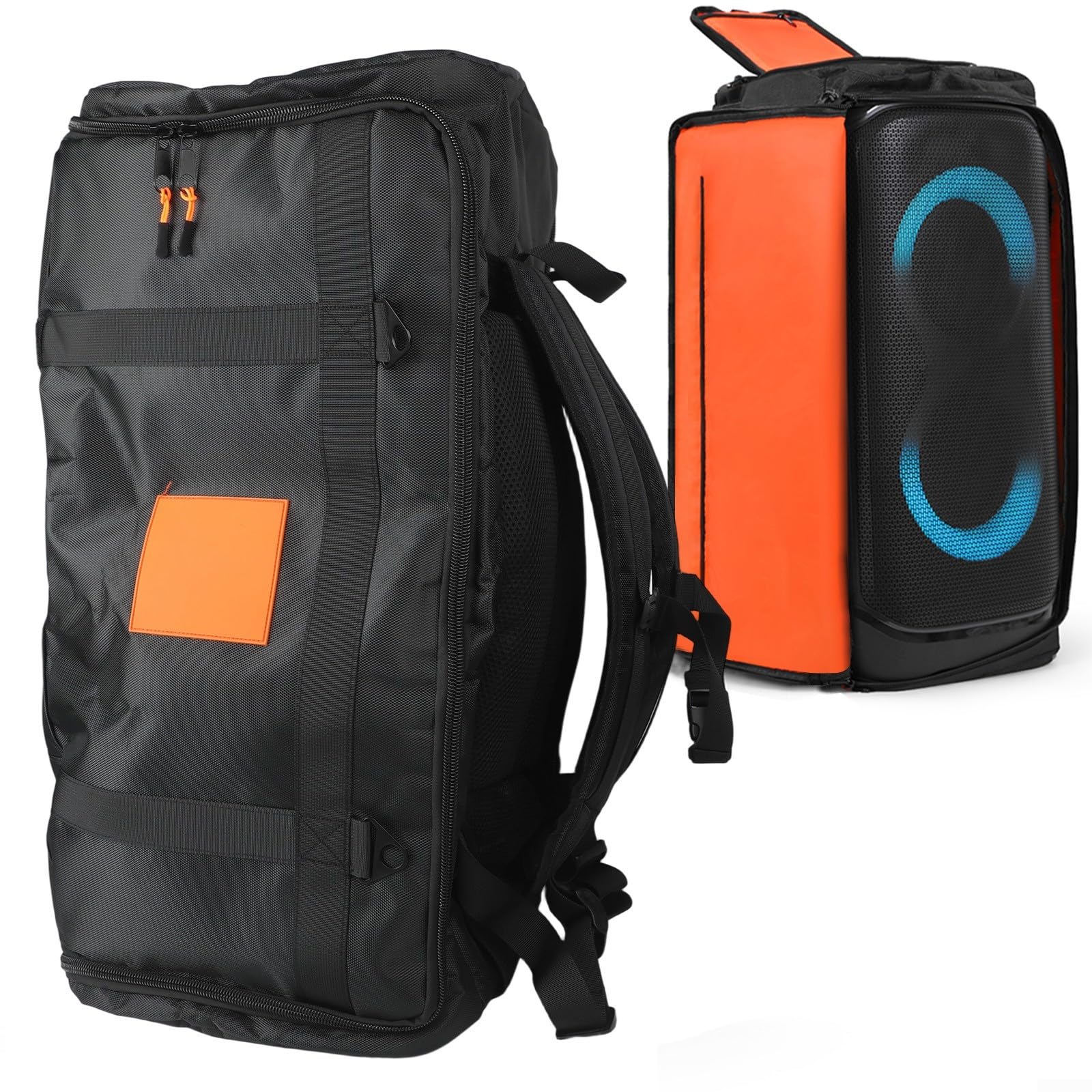Bolsa de altavoz portátil para JBL para Partybox 320, funda suave con asa y correa ajustable, cubierta de almacenamiento de viaje para equipos de audio (negro)