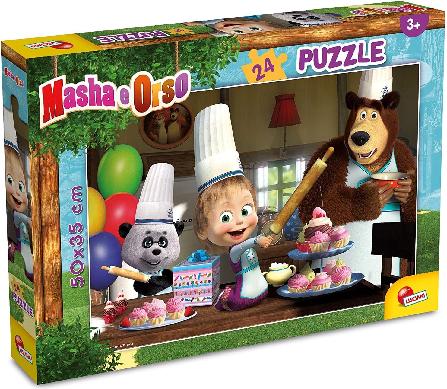 Lisciani Games - Masha Puzzle Plus 24 - All Together We Learn! Puzzle for Children, 86078