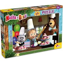 Liscianigiochi 86061 Masha Puzzle Plus 24-Tutti Insieme Impariamo Kids, Multi-Coloured