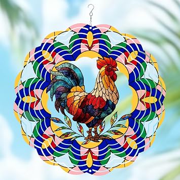 Chicken Wind Spinners Outdoor, Chicken Gifts for Women Men Mom Dad
