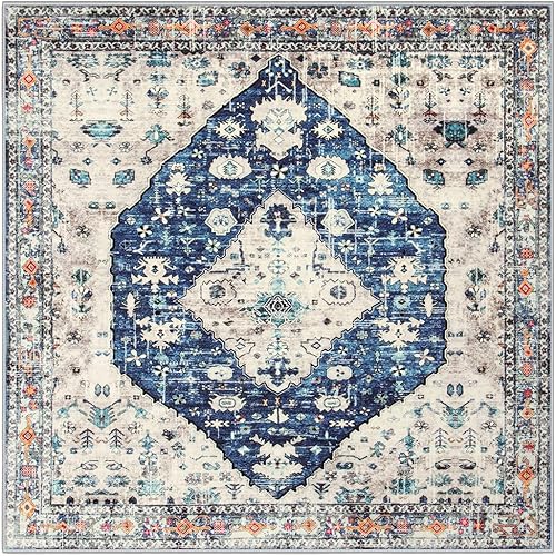 Miniatura 146 de Lahome Tapete tribal bohemio, pequeño, suave, antideslizante, lavable, de pelo corto, para piso en puerta, interior, entrada, baño, silla, Verde