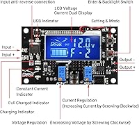Vista 2 de DROK Regulador de voltaje Buck Boost, DROK DC 6-30V a DC 0.5-30V Convertidor de voltaje ajustable de 5V 12V 24V, módulo transformador de 4A 60W