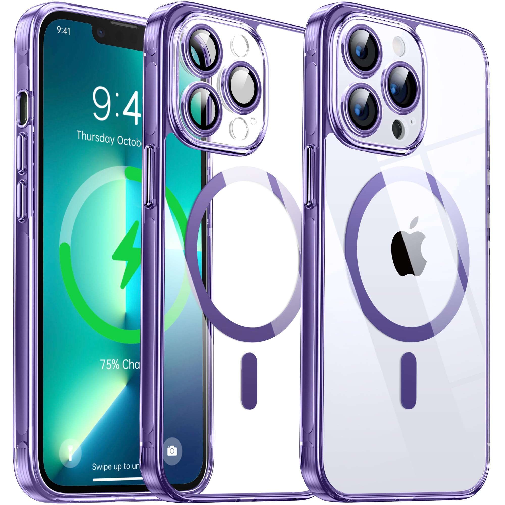 Amazon.co.jp: Flyzoo 磁気透明ケース用のiPhone 13 Pro Max [MagSafe