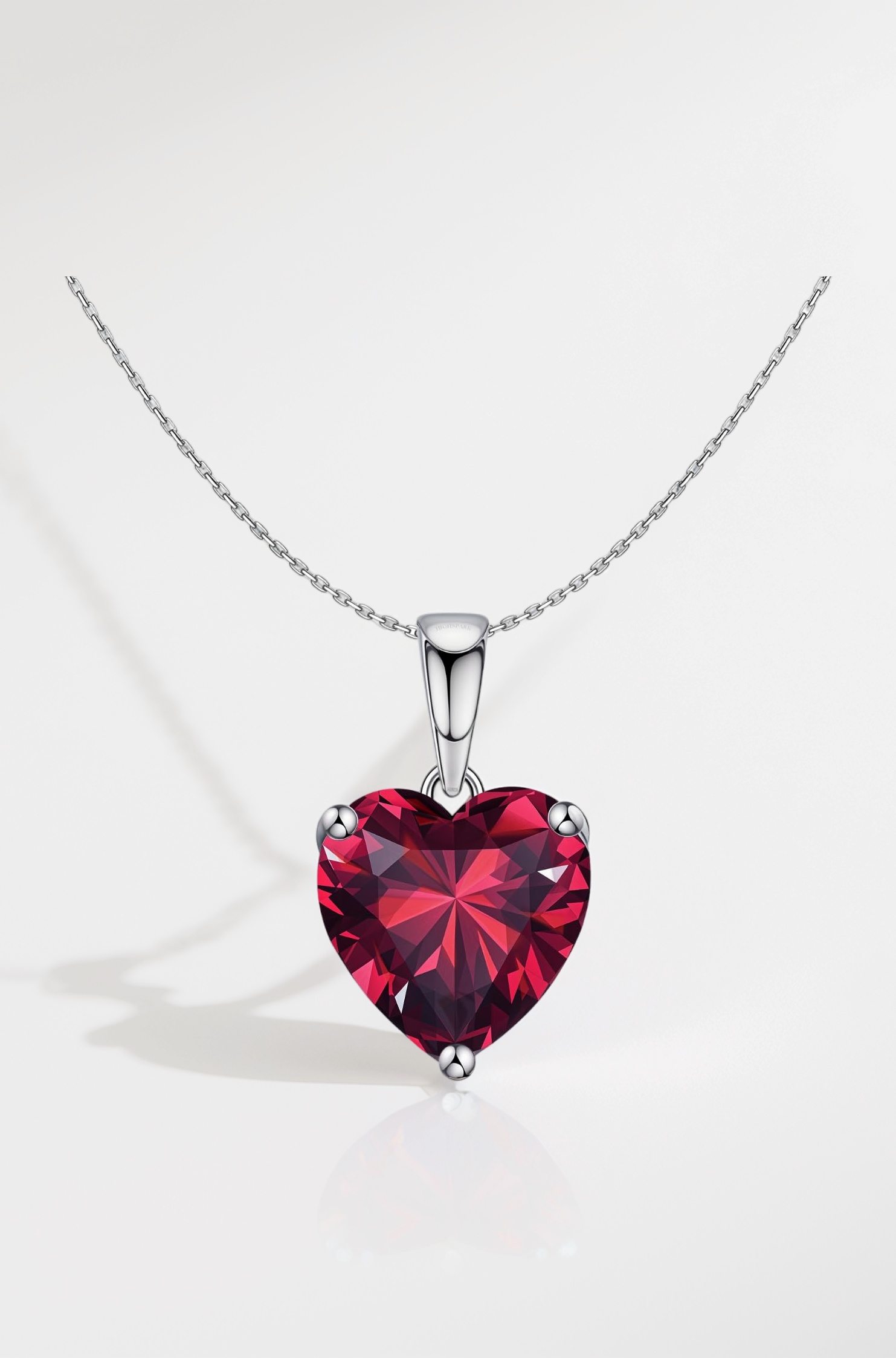 - 925 Silver Solitaire Heart Pendant with Chain For Women | 92.5 Sterling Silver & Diamond like Brilliance Sparkling Zirconia for that Stunning Shine | Lovely Gift