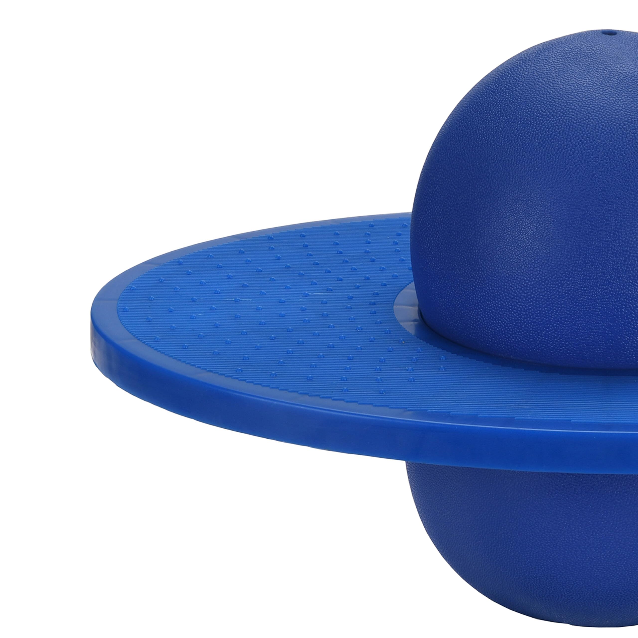Pogo Ball Relaxdays per Bambini, Fino a 100 kg, Gioco da Esterno, Palla con Piastra, Equilibrio, HBT: 25x39x28 cm, Blu