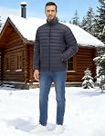 MAGINVIT Men's Puffer Jackets Lightweight Warm Windproof Coat Water-Repellent Windbreaker Quilted Jacket Winter Fall Spring