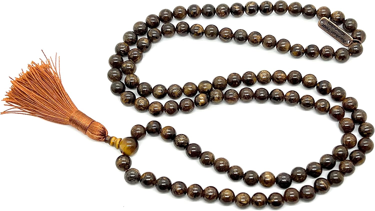 Bronzite Mala Beads Necklace (8mm 108 Beads) - Unwavering Strength & Grounded Energy
