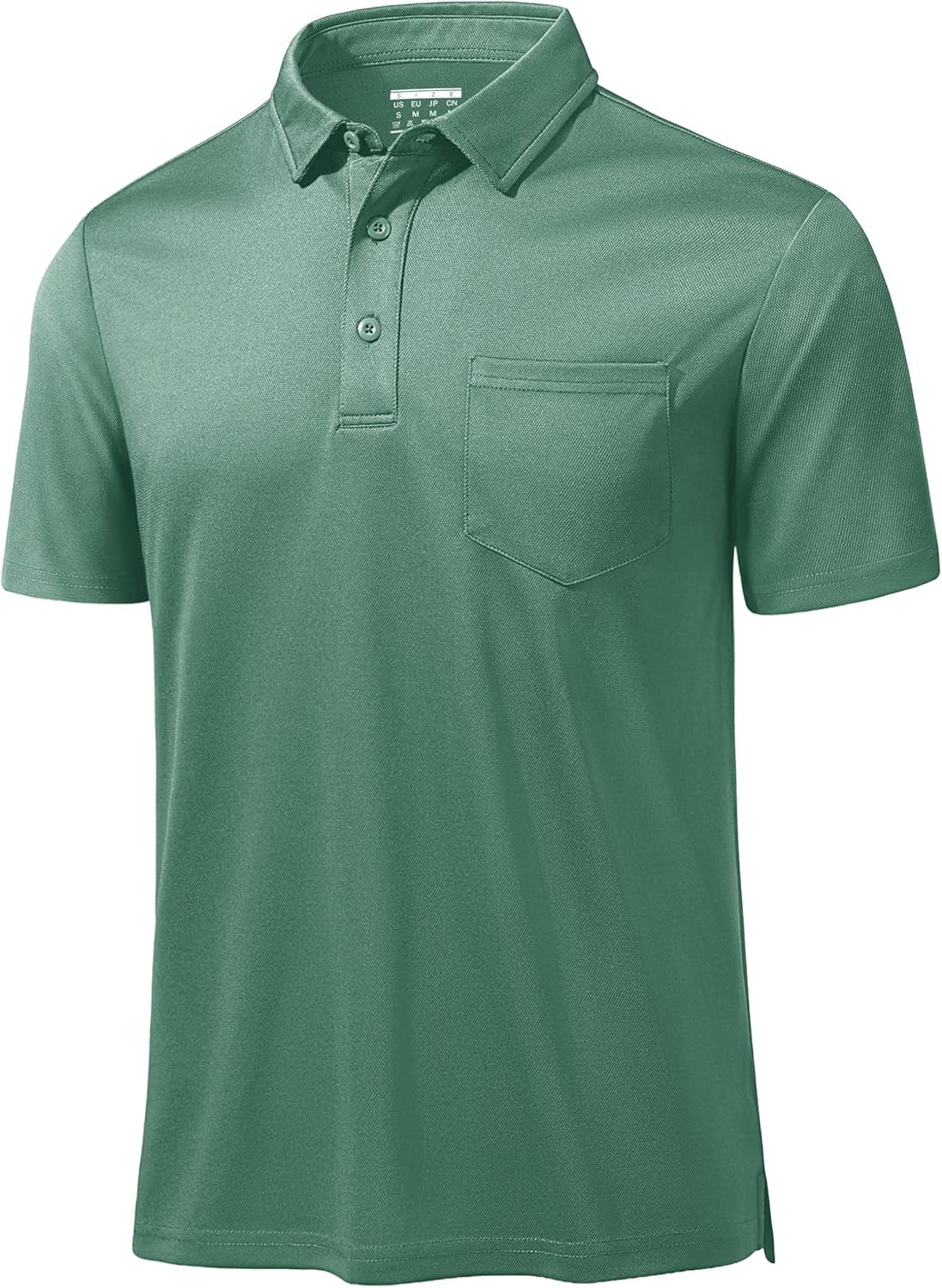 MAGCOMSEN Polo Shirts for Men with Pocket Short Sleeve Collared Golf Shirt Quick Dry Performance Athletic Polos