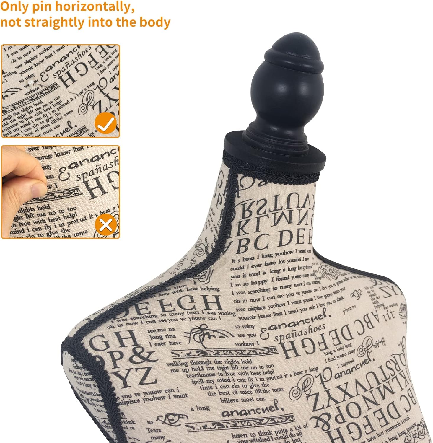 Female Dress Form Mannequin Torso Body with Adjustable Tripod Stand Dress Jewelry Display