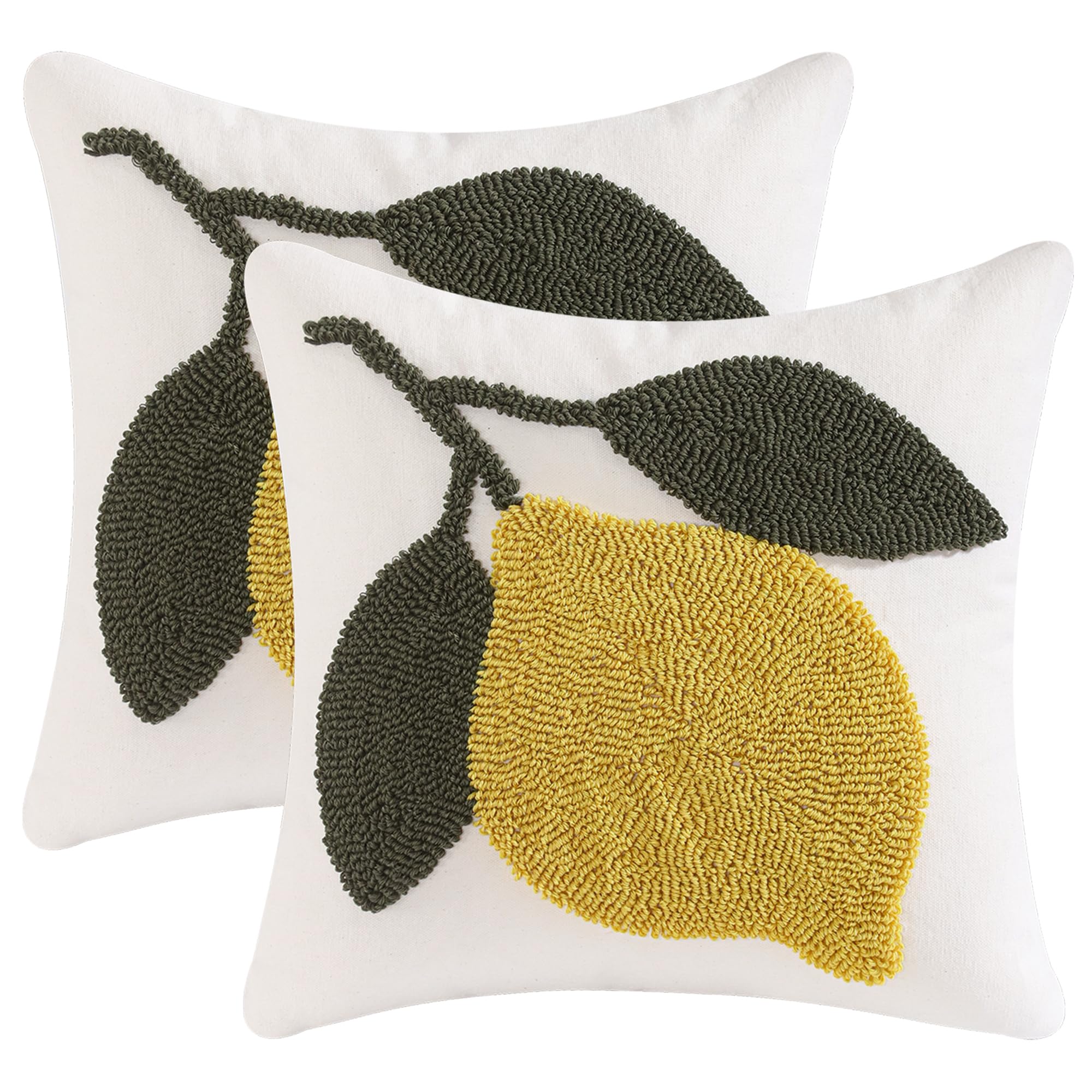Housse de coussin brodée de qualité supérieure 45x45 cm pour canapé chic rustique