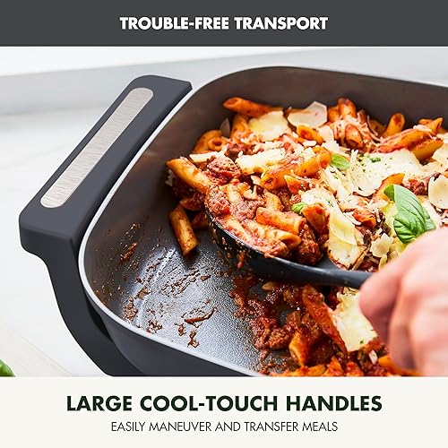 Miniatura 8 de GreenPan Sartén eléctrica avanzada de 12 x 15 pulgadas con tapa, capacidad de 7 cuartos de galón para comidas familiares, revestimiento