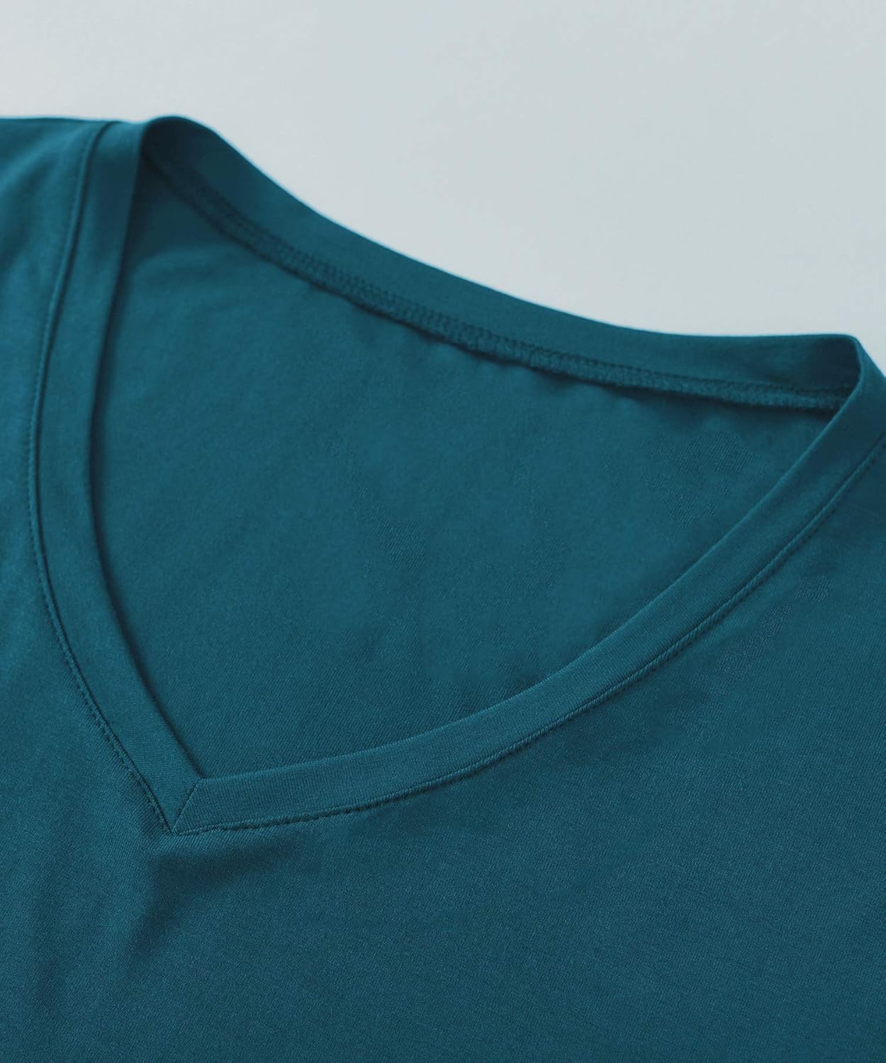 Latuza Women's Viscose Sleep T-Shirt V-Neck Pajamas Top - Image 5