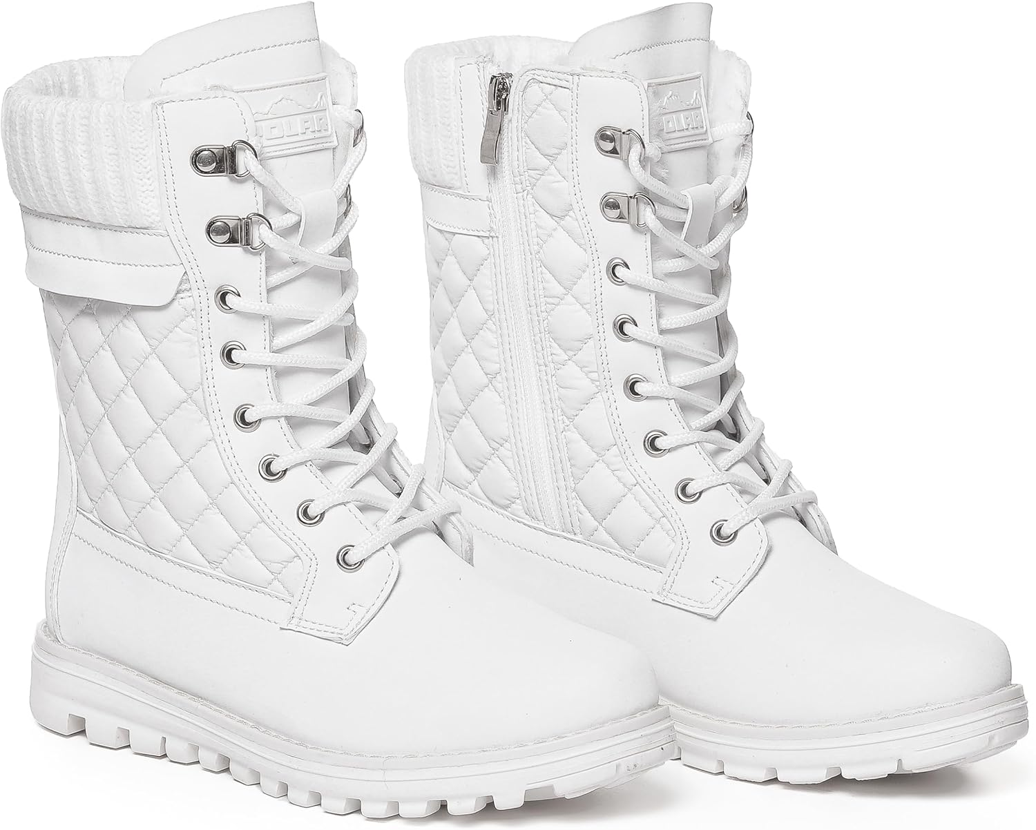 POLAR Womens Memory Foam Outside Pocket Inside Zip Thermal Waterproof Deep Tread Rubber Sole Snow Boots - Image 4