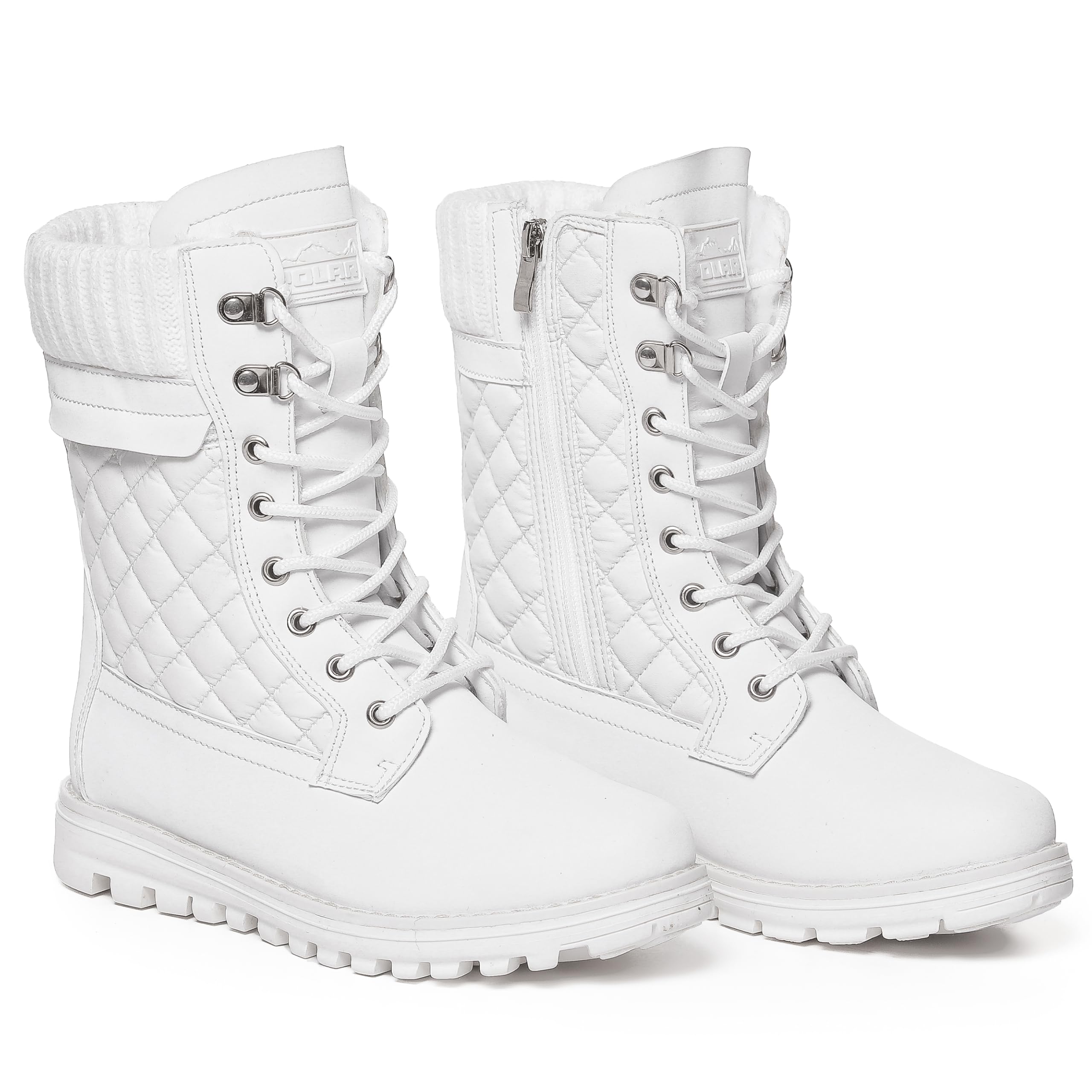 Polar Womens Memory Foam Outside Pocket Inside Zip Thermal Wateproof Deep Tread Rubber Sole Snow Boots - UK9/EU42