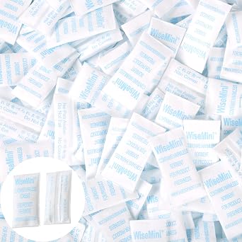 Wisesorb 0.25 Gram 600 Pack Silica Gel Packets, Dessicant Packets, Silica Gel Packs, Moisture Absorbers for Food Storage, Food Safe Desiccant Dehumidifiers