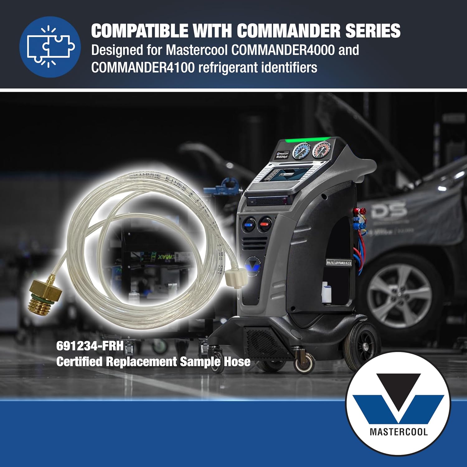 Mastercool 691234-FRH Replacement Sample Hose – Compatible with Commander 4000 & 4100 Refrigerant Identifiers