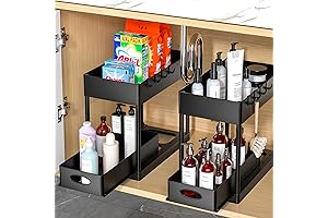 PUILUO 2 Tier Under Sink Cabinet Organizer