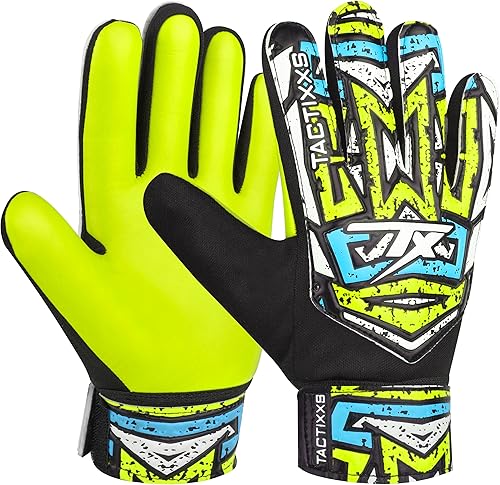 TACTIXXS Guantes de portero de fútbol para niños y jóvenes, guantes de portero de fútbol Funky antideslizantes de 0.157 in de látex con agarre fuerte disponible en Yaxa Costa Rica