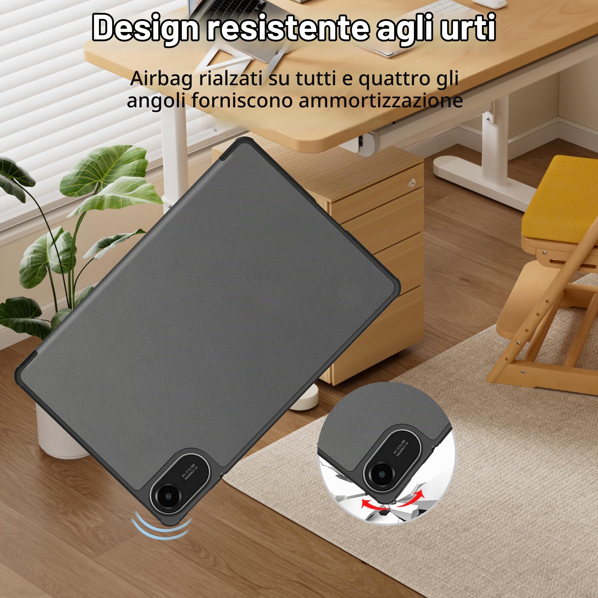 Rojeuinn Cover per Xiaomi Redmi Pad 2 11 2025 custodie +1 Pezzi Vetro Temperato,Gomma Protezione Protettivo,Ultra Sottile Antiurto Anti-Graffio TPU Flessibile Case -Grigio Rojeuinn Cover per Xiaomi Redmi Pad 2 11 2025 custodie +1 Pezzi Vetro Temperato,Gomma Protezione Protettivo,Ultra Sottile Antiurto Anti-Graffio TPU Flessibile Case -Grigio