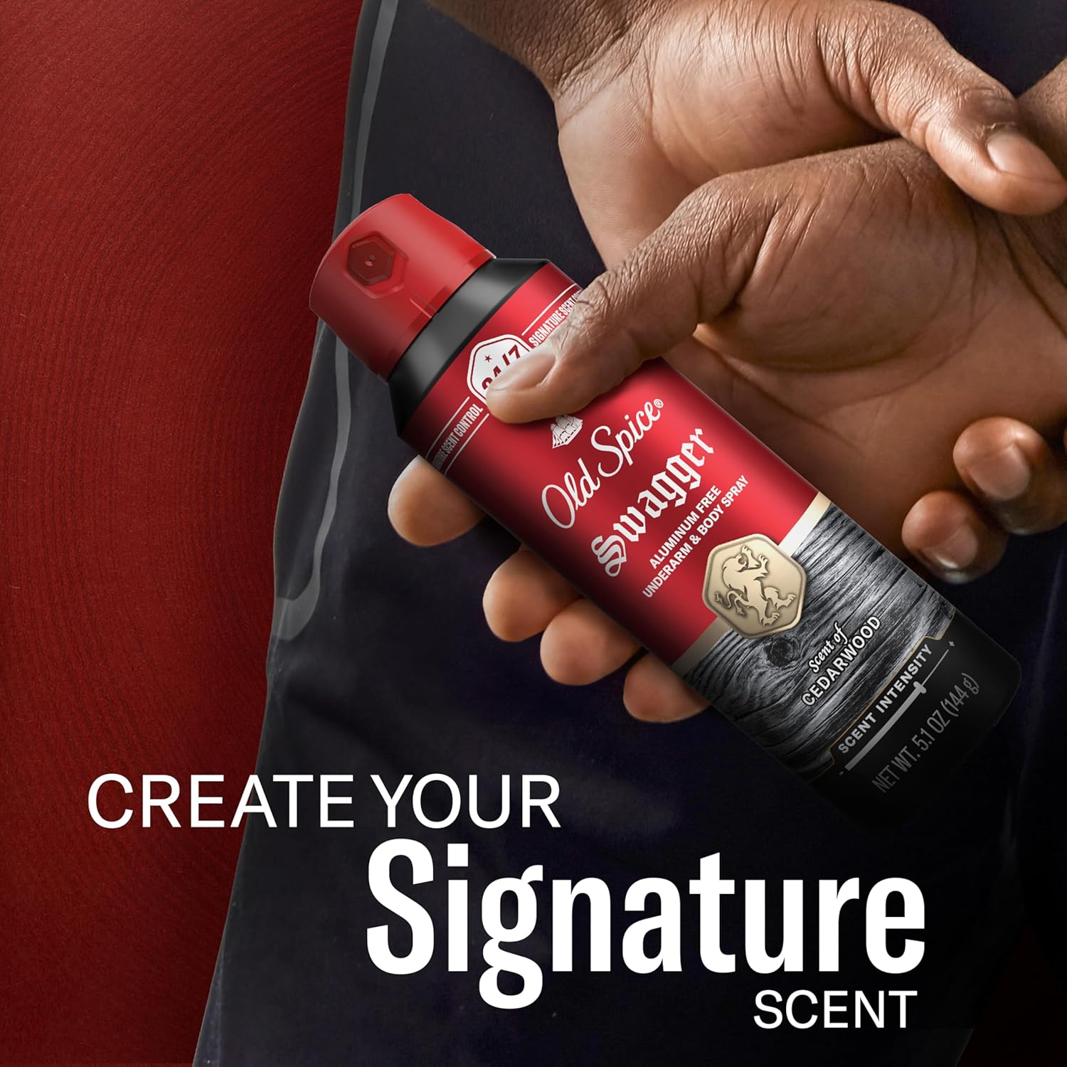 Old Spice Aluminum Free Body Spray for Men, 24/7 Signature Scent & Lasting Freshness, All-Day Odor Protection, Easy Application, Swagger with Cedarwood, Apple, & Fresh Herbs Scent, 5.1 oz (Pack of 3) - Image 9