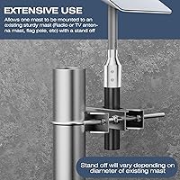 Vista 5 de Soporte de poste a poste de alta resistencia - Acero inoxidable - Soporte de antena de mástil a mástil