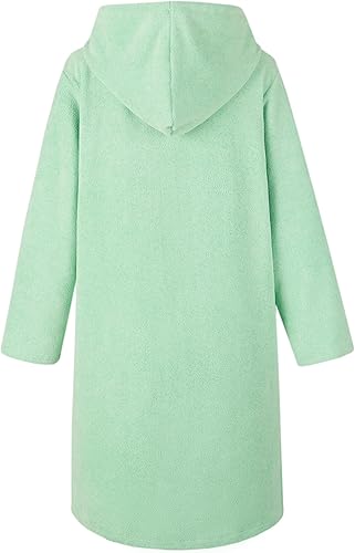 Miniatura 7 de MissShorthair Poncho de toalla para niños, cubierta de playa con cremallera y capucha, bata cambiadora de natación para niños, bata de baño para