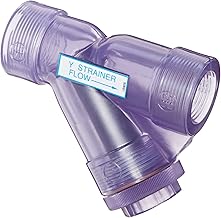 Hayward YS00100T 1-Inch Threaded Clear PVC Y-Strainer with FPM O-ring Seals