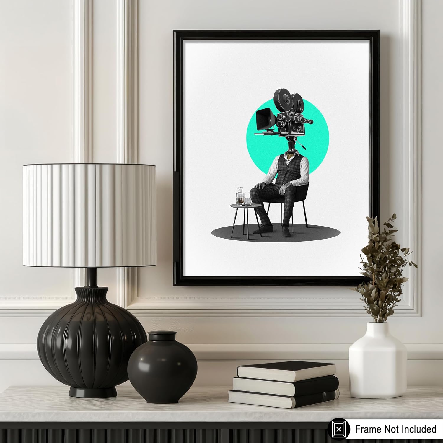 Poster Master Camera Man Poster - Director Print - Videographer Art - Film Making Design - Collage Creation - Trendy Composition - Modern Piece - Great Studio or Office Wall Decor - 8x10 UNFRAMED