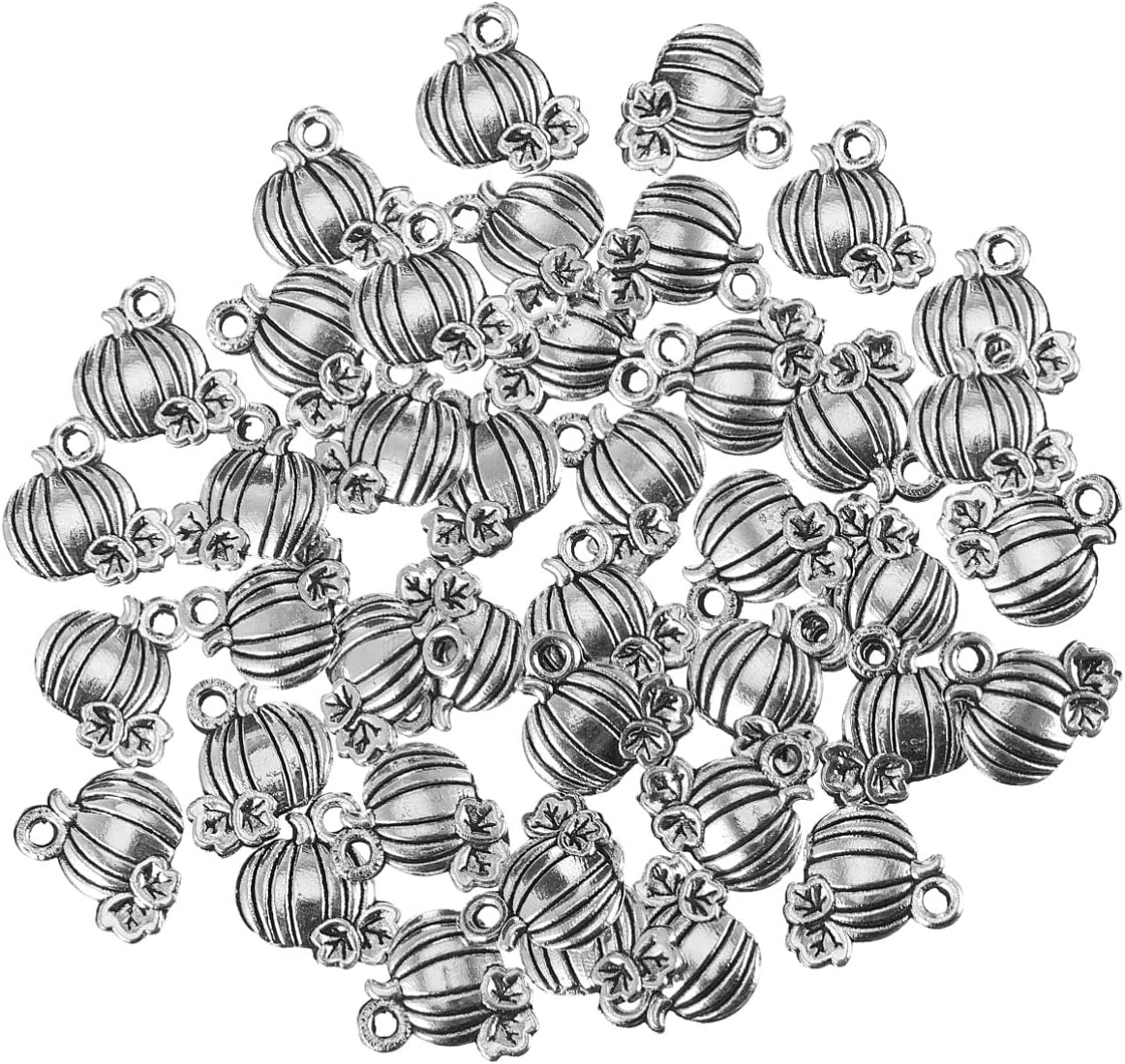 HEALLILY 80Pcs Halloween Pendant Charms Alloy Pumpkin Charms for DIY Bracelet Earring Necklace Jewelry Making Finding