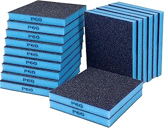 18pcs Sanding Sponge 60 grit Soft Sanding Block Washable and Reusable, Double-Sided Sponge Sanding Blocks Wet Dry Sandpaper Pad for Wood Metal FurniturePaint
