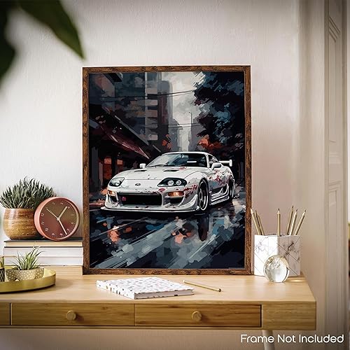 Miniatura 4 de Inspirational Wall Art Co. - Coordinado  Póster Toyota Supra 1994 - Decoración de habitación de niños - 11 x 14 pulgadas sin marco