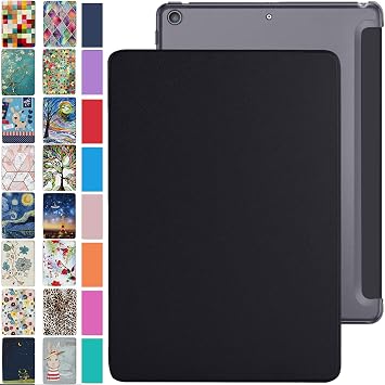 DuraSafe Cases for iPad 9.7 Inch Air 1st Generation [ Air 1 2013 ] A1474 A1475 A1476 MD785LL/B MD788LL/B MD786LL/B MD789LL/B MD787LL/B Trifold PC Lightweight Smart PU Leather Hard Back Cover - Black