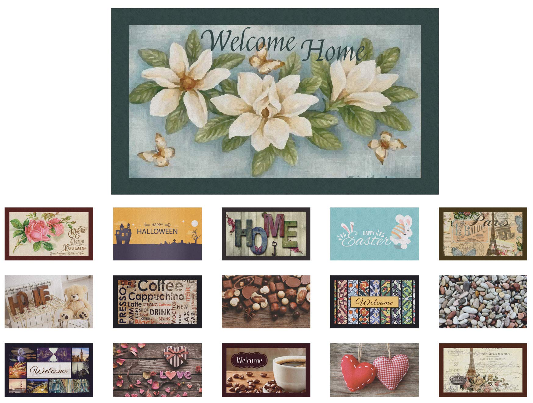 Mabel HomeDurable Special Design Doormat, 18"x30", Outdoor-Indoor, Floor Mat, Low-Profile Mats for Entry (Mabel50)