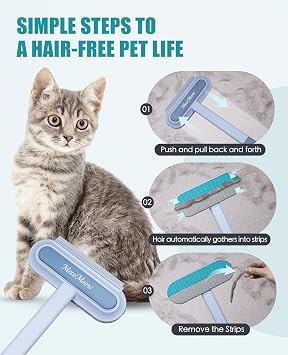 Pet Hair Removal Brush for Couch, Durable, Reusable, Washable Lint Cleaner for Dog and Cat Hair, Gentle on Furniture, Effective on Carpets, Clothing, Bedding