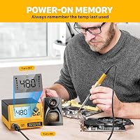 SEEKONE Professzionális Forrasztóállomás 60W - Digitális LCD Kijelzővel, 200-480°C Állítható Hőmérséklet, 5 Cserélhető Heggyel, °C/°F Átvált 5