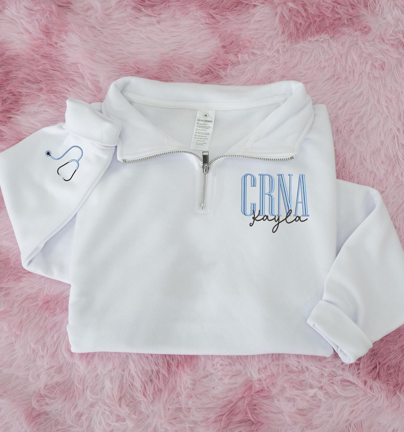 Chillever Personalized Embroidered Nurse Sweatshirt for Women, Custom Name & Specialties (ER, RN, NP, L&D), Nurse Gifts - Image 4