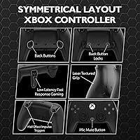Vista 2 de Hyperkin The Competitor Wired Controller for Xbox Series X S, Xbox One & PC with Hall Effect Joysticks & Impulse Triggers; Symmetrical Layout & Black