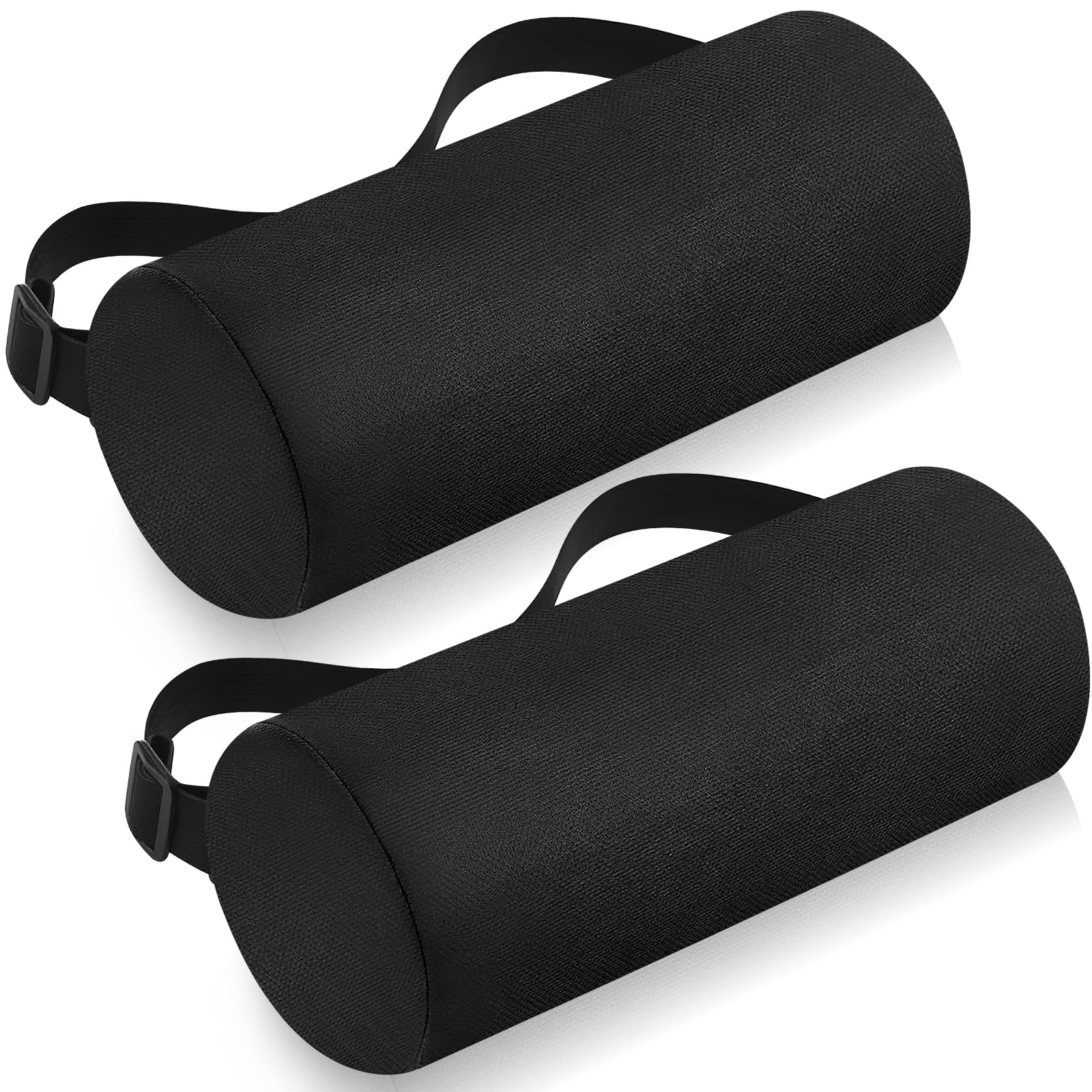 2 Pack Lumbar Roll Pillow for Lower Back Support, Sponge, Washable Cover