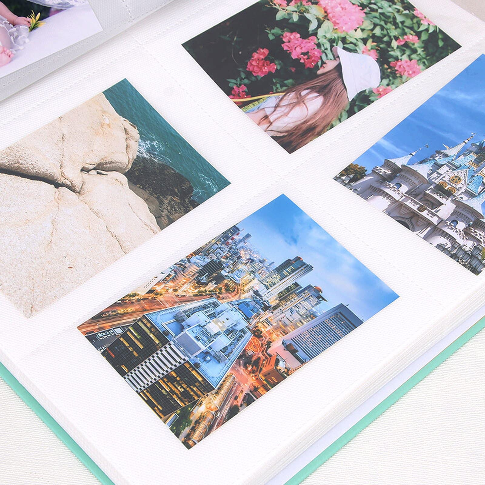 Album zdjęć Hardcover Album fotograficzny - Album fotograficzny Książka Wstaw 6-calowy 400 arkuszy Album pamiątkowe dla rodzinnej rocznicy ślubu wakacje Album ze zdjęciami