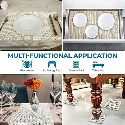 Miniatura 4 de Superior Almohadilla de área, antideslizante, antideslizante, protector de piso, camino de mesa, acolchado de pisos de madera dura y azulejos,