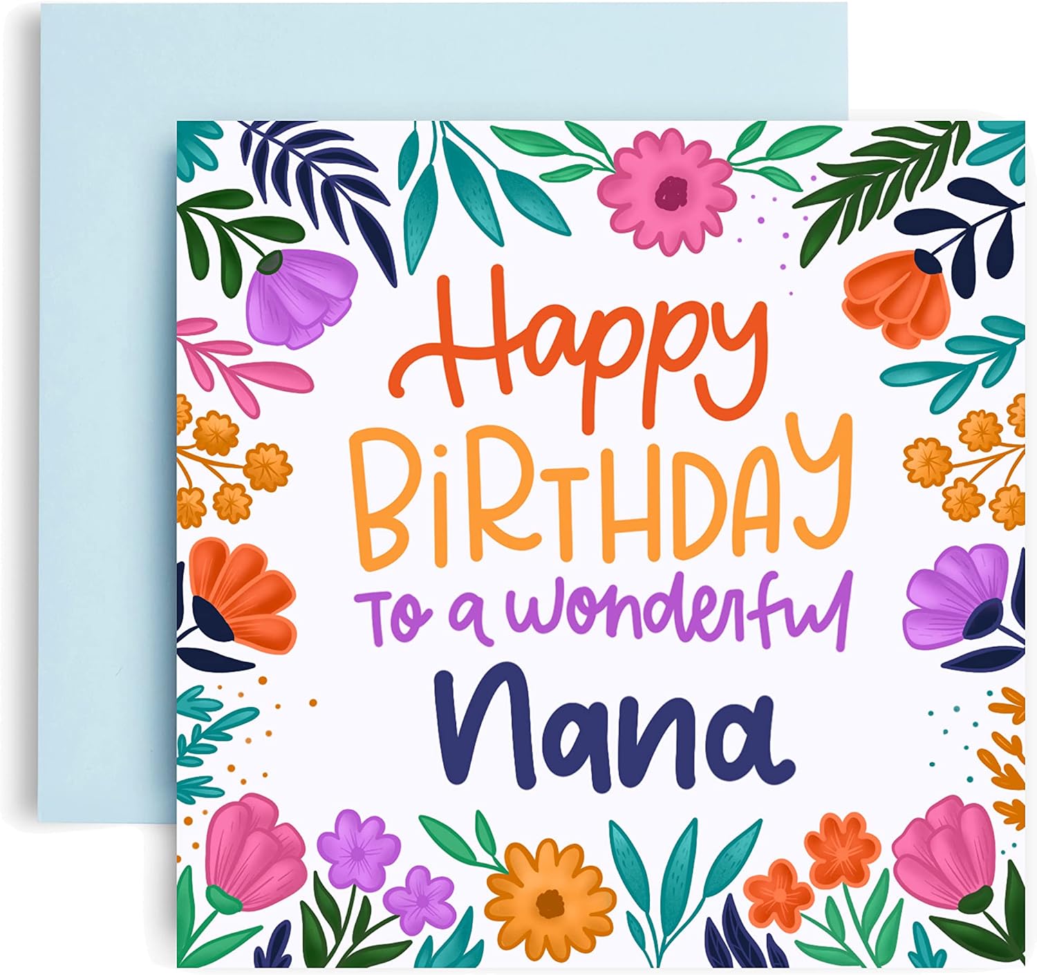 Amazon.com : Huxters Birthday Card – Nana Birthday Cards with Floral ...