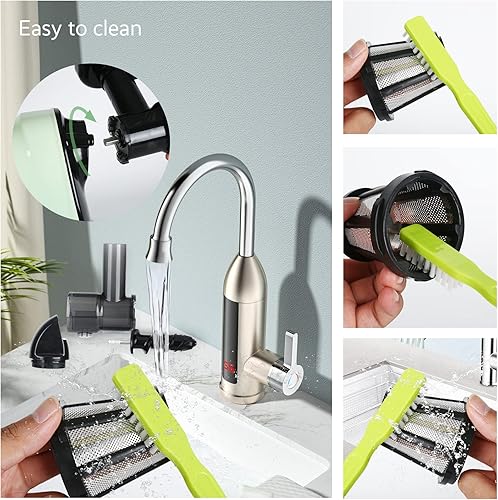 Miniatura 9 de JOCUU ZM1503 - Kit de accesorios para exprimidor con cuerpo principal, barrena en espiral, filtro, tolva de alimentación y taza final incluida,