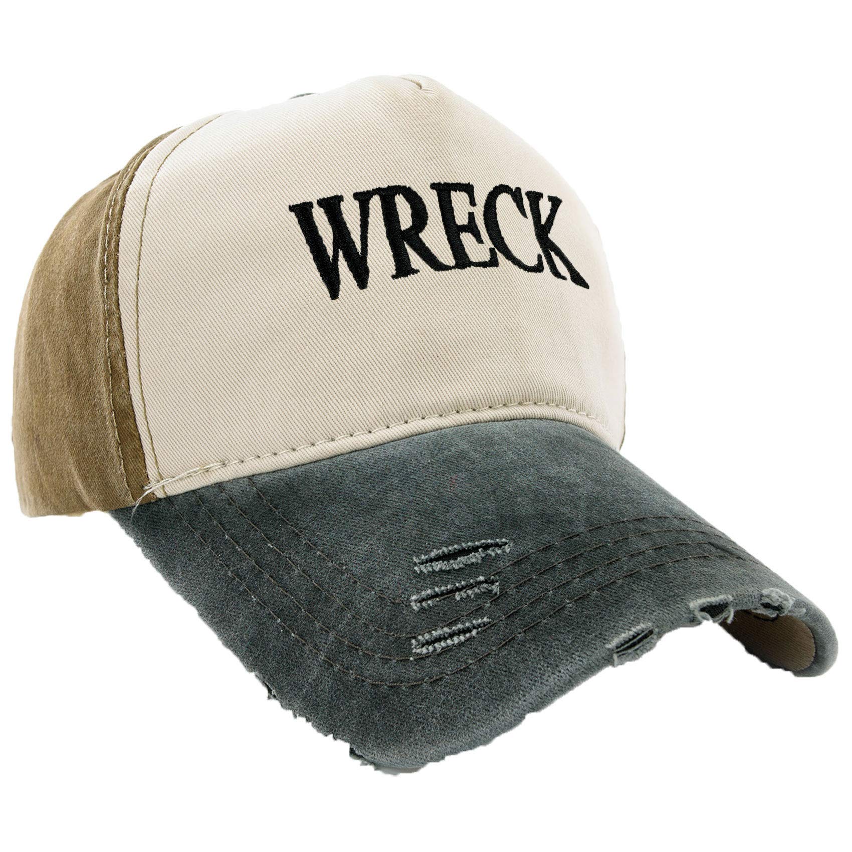 Mfaz Morefaz Ltd Unisex Wreck Graphite Peak Baseball Cap Boating Hat Captain Army Yacht Military Drunk Sailor,Mariner,Galley Slave,Old See Dog (Wreck Graphite Peak)