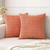 Vista 43 de MIULEE - Paquete de 2 fundas de cojín decorativas de corduroy, modernas y boho, suaves, con rayas, decoración del hogar estilo granja moderna